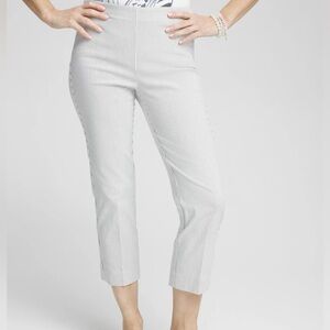 Chico's Striped Cropped Pants size 14